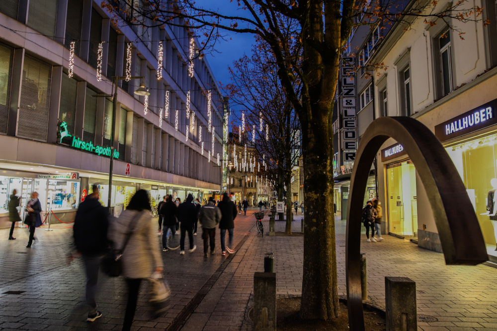 Lörrachs City erleuchtet