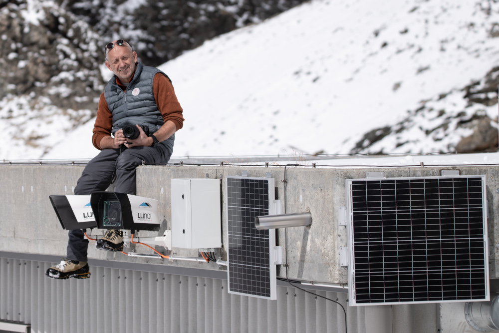 Den Gletscherschwund im Oberengadin online beobachten