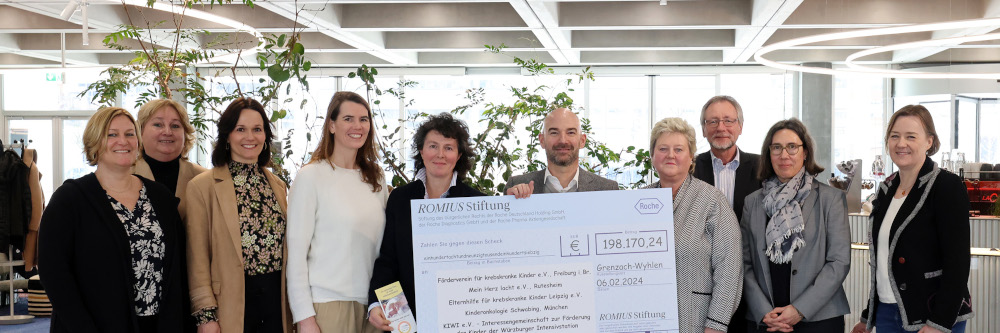 ROMIUS Stiftung überreicht Rekord-Spendenscheck in Höhe von 198.170 Euro