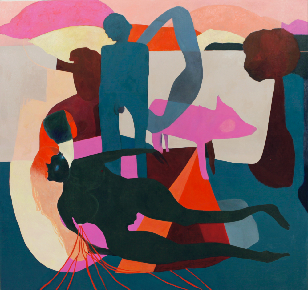 Nadja Kirschgarten Melody 2024 Öl auf Leinwand