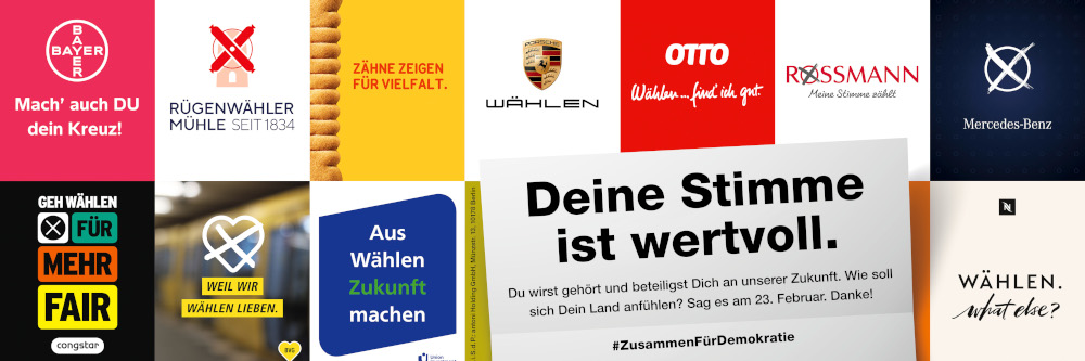 Über 100 Unternehmen setzen starkes Zeichen für Demokratie