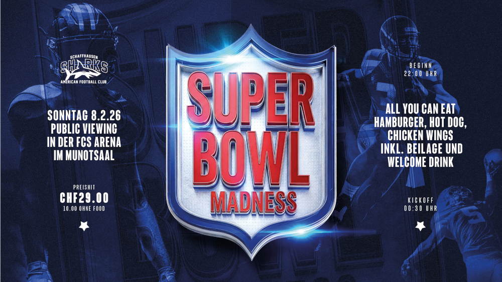 Super Bowl Madness – Public Viewing in der FCS-Arena