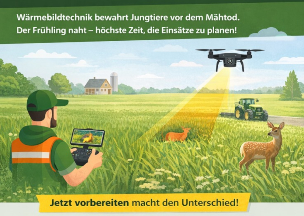 Rehkitzrettung mit Drohnen