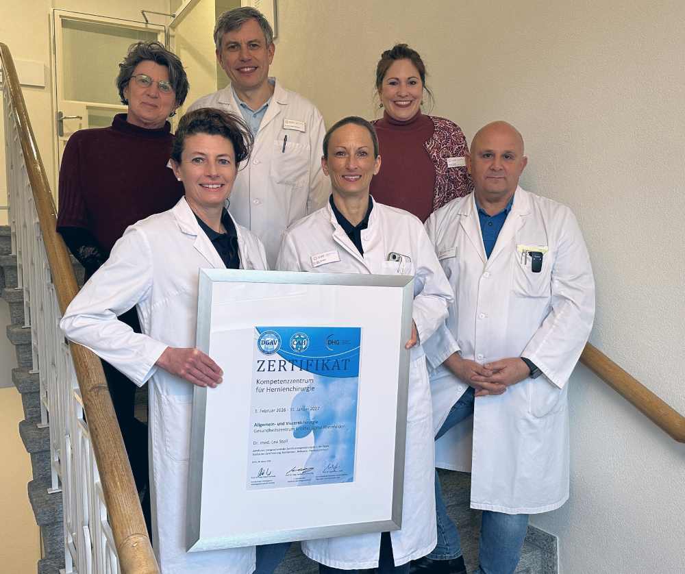 Zertifizierung als Kompetenzzentrum für Hernienchirurgie