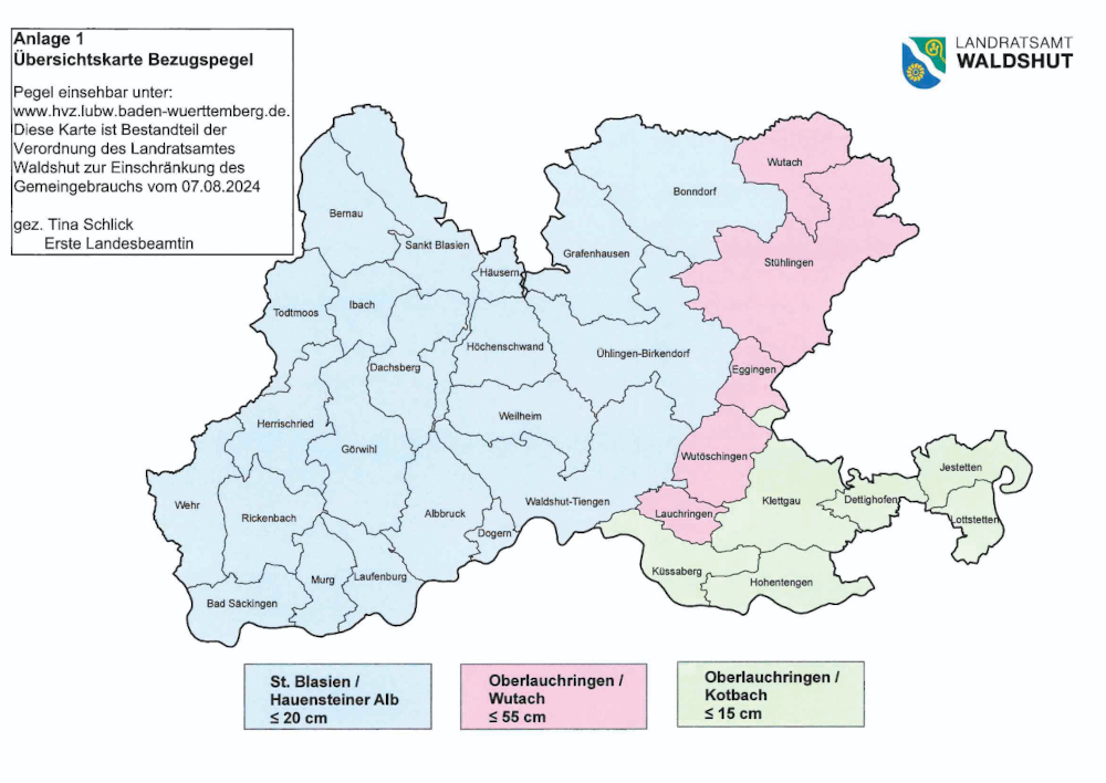 Wasserentnahmeverbot tritt in weiten Teilen des Landkreises in Kraft