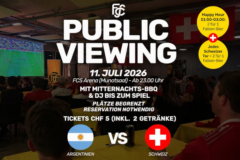 Public Viewing Schweiz vs. Argentinien – Die Fussballnacht in Schaffhausen