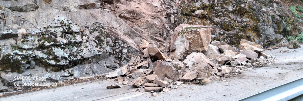 Felssturz an der L157/Schlüchttal