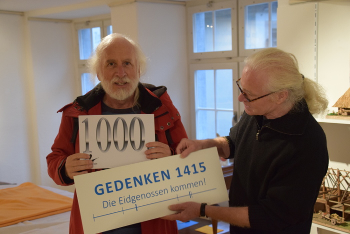 1000. Ausstellungsbesucher am Samstag!
