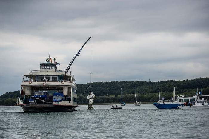 Bodensee - Bergung des abgestürzten Fugzeugs