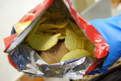 Kokain in Pommes-Chips-Tüte