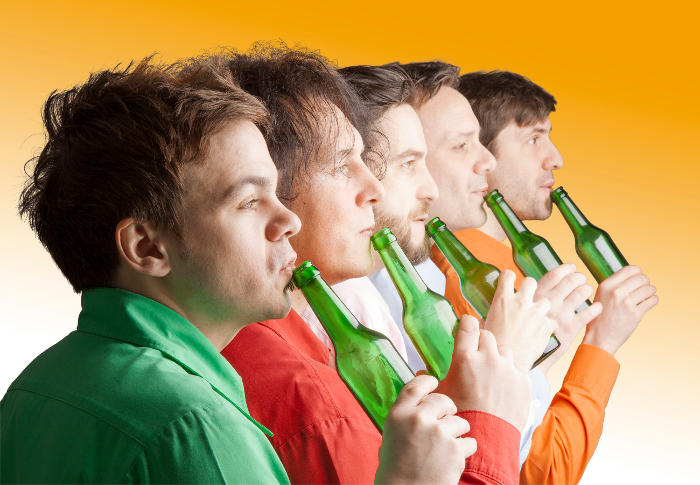 Flaschen und Männer selten besser