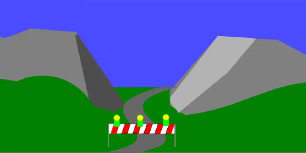 Straße gesperrt!