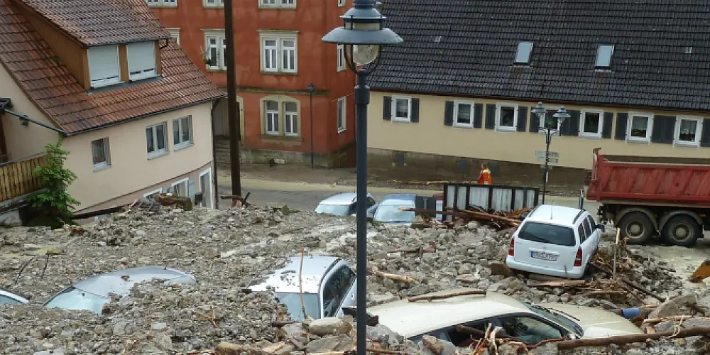 Nach Sturzflut in der Gemeinde Braunsbach