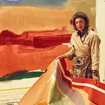 Helen Frankenthaler in her studio on East 83rd Street, New York