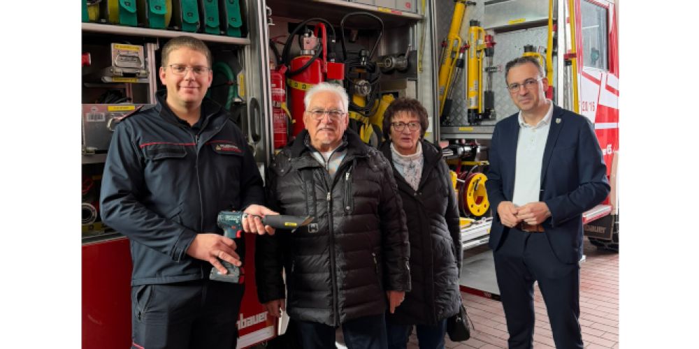 Spende unterstützt die Arbeit der Feuerwehr
