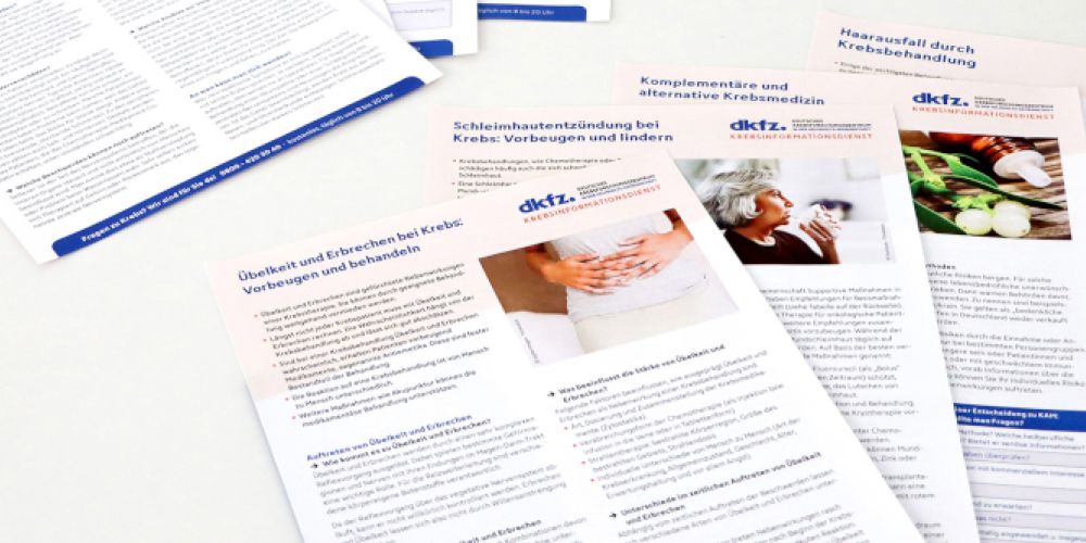 Informationsblätter rund um Krebs – gut verständlich und topaktuell