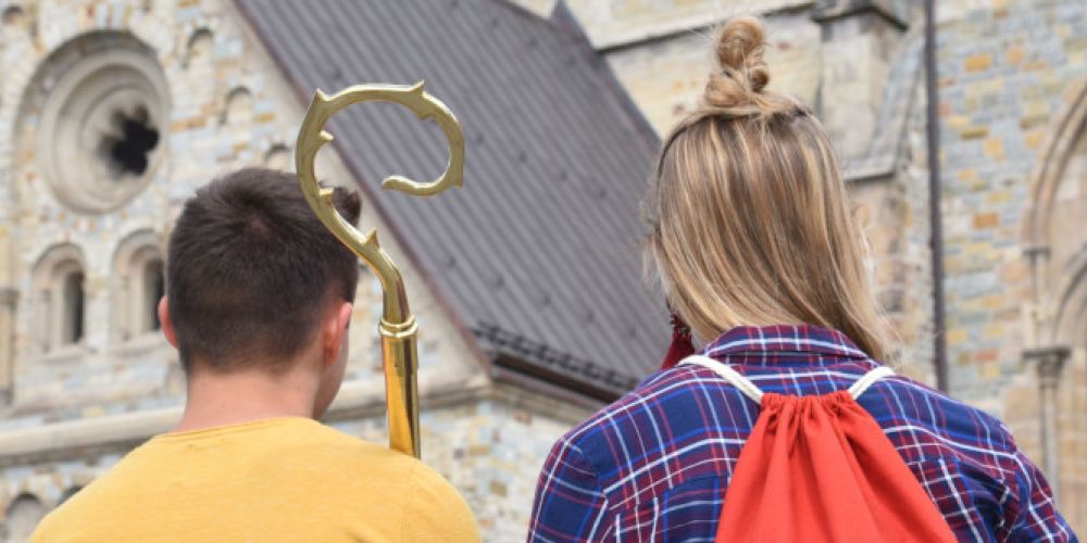 Nikolaus besucht Lastwagenfahrer an der Autobahn 81
