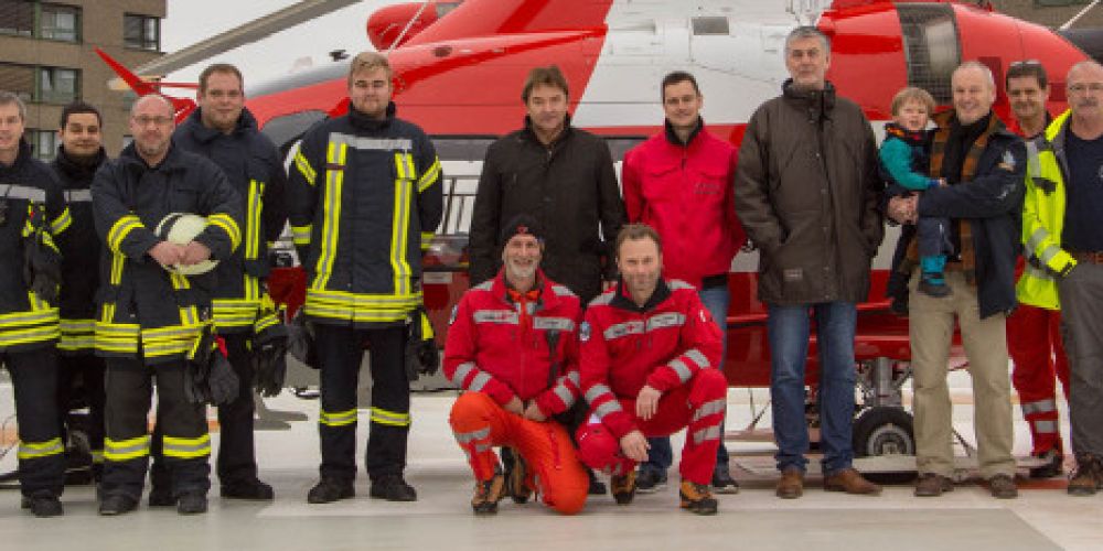 Absicherung Helikopterlandung