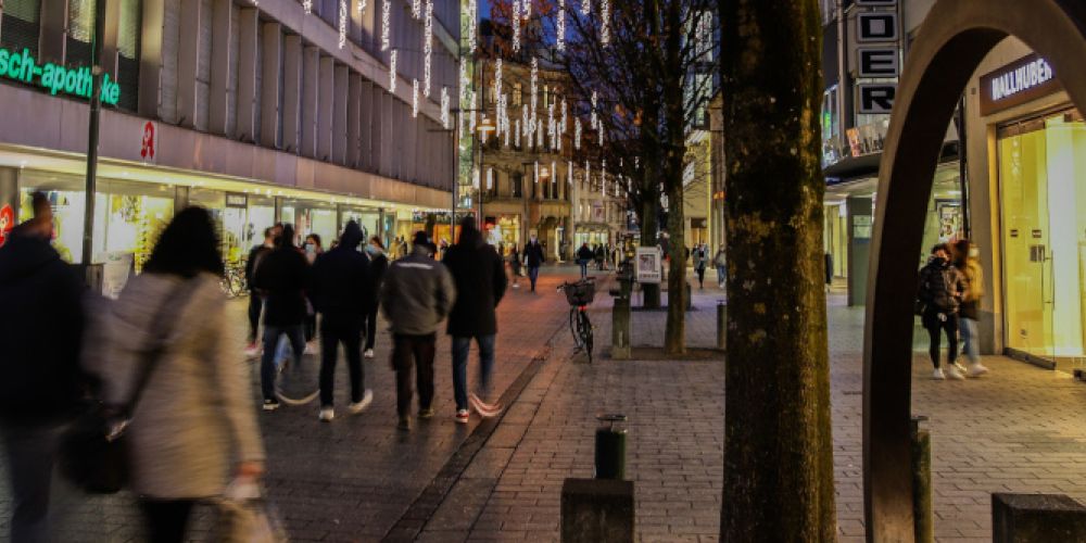 Lörrachs City erleuchtet