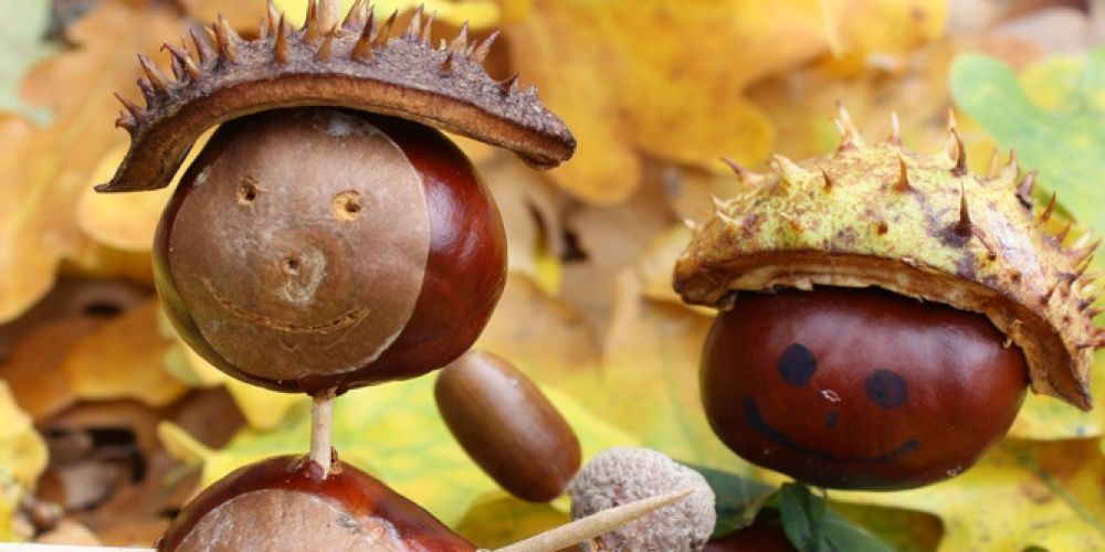 Basteln mit Kastanien – aber sicher