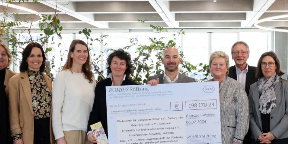 ROMIUS Stiftung überreicht Rekord-Spendenscheck in Höhe von 198.170 Euro