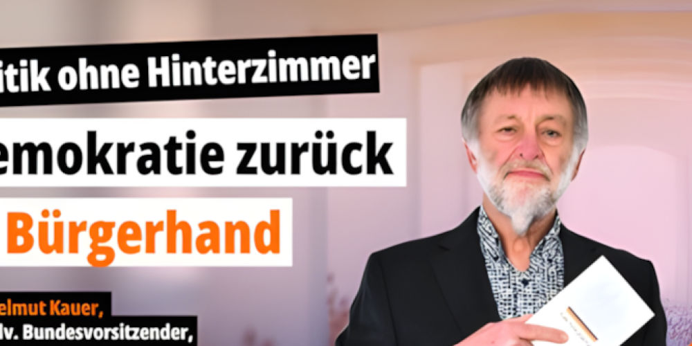 Politik ohne Hinterzimmer! Demokratie zurück in Bürgerhand