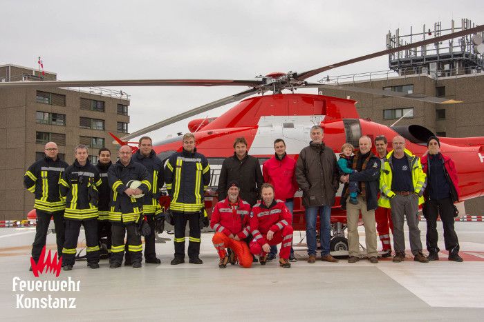 Absicherung Helikopterlandung