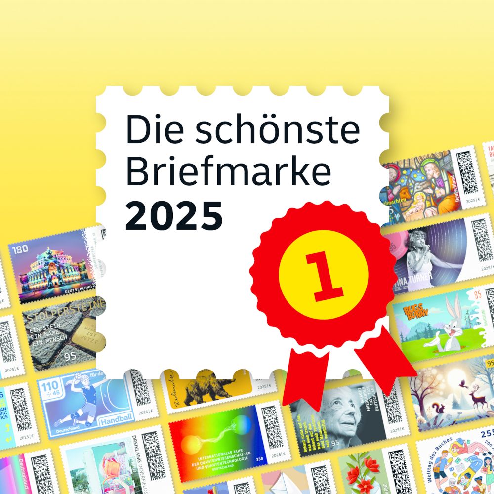 Von Zeitzeugen bis Ikonen: Deutsche Post sucht Deutschlands schönste Briefmarke 2025