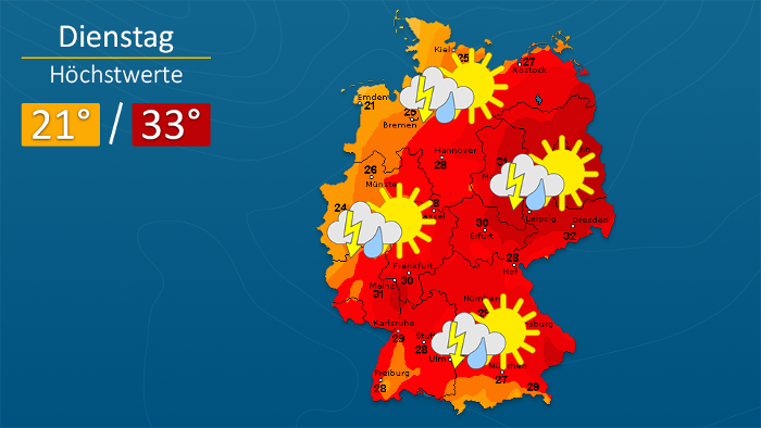 Deutschlandwetter: Auf Rekordhitze folgt Abkühlung