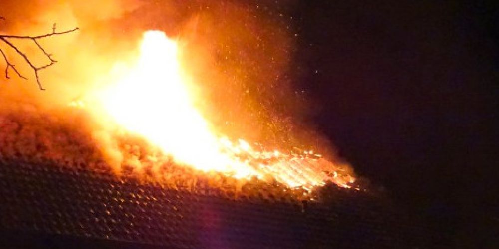 Dachstuhlbrand in Reichenau-Mittelzell