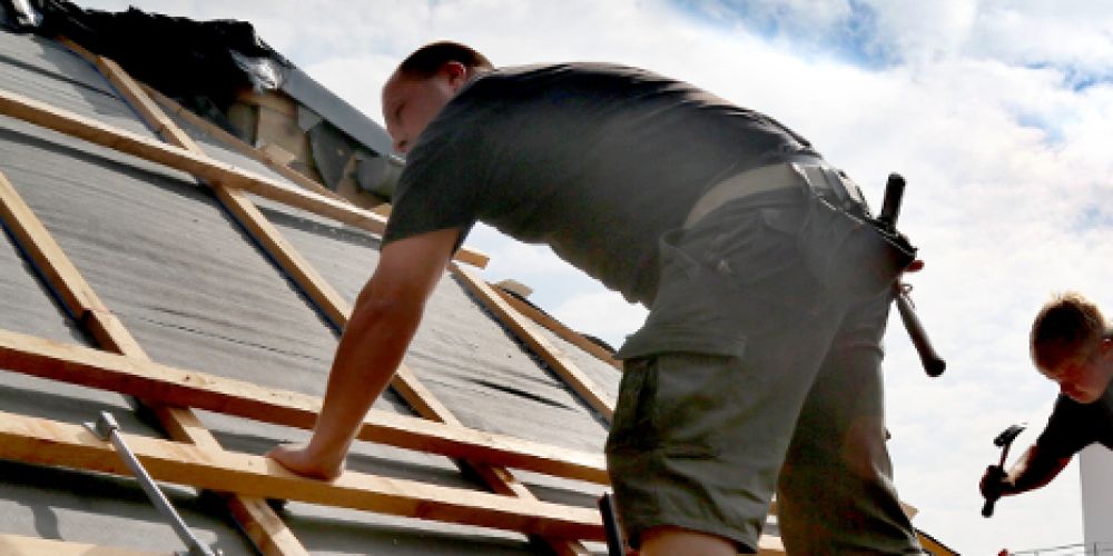 Löhne auf den Dächern steigen