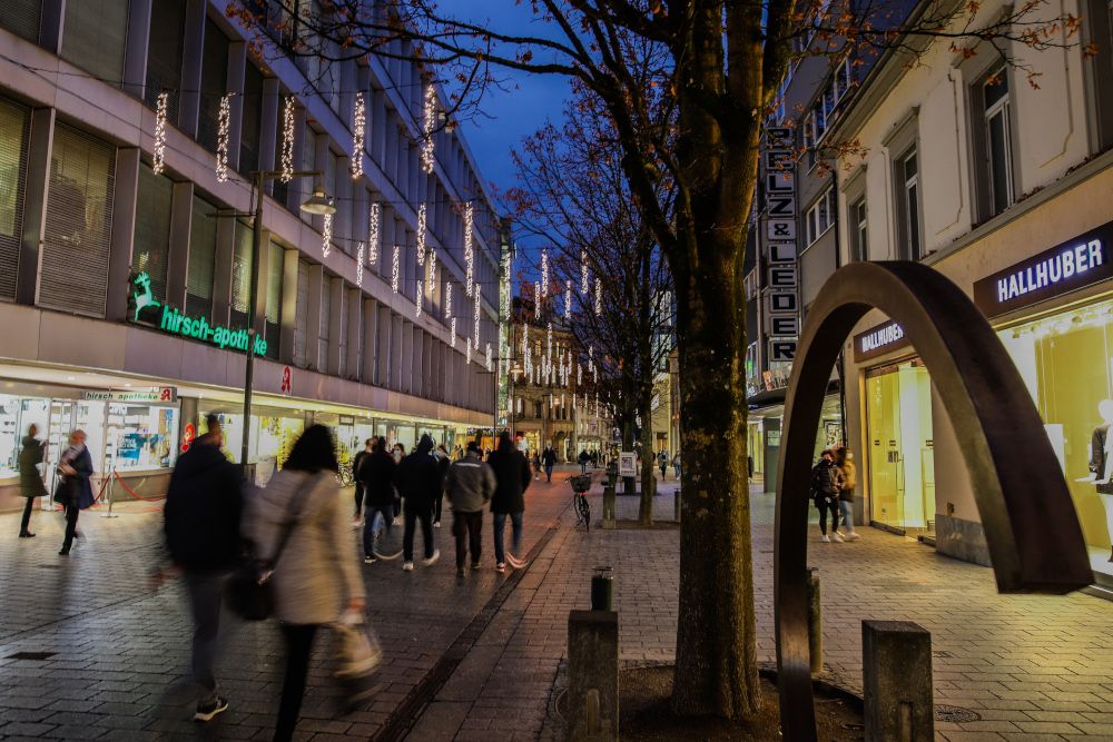 Lörrachs City erleuchtet