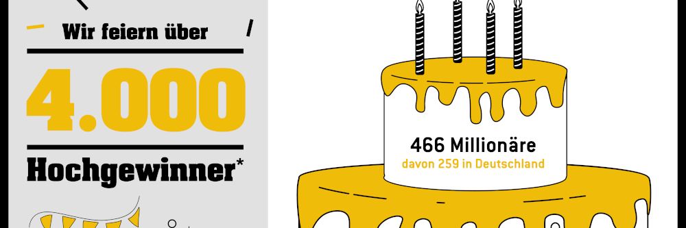 Mehr als 4.000 Hochgewinner bei Eurojackpot