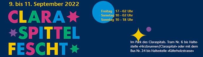 Communiqué: Claraspittel-Fescht vom 9.-11. September 2022