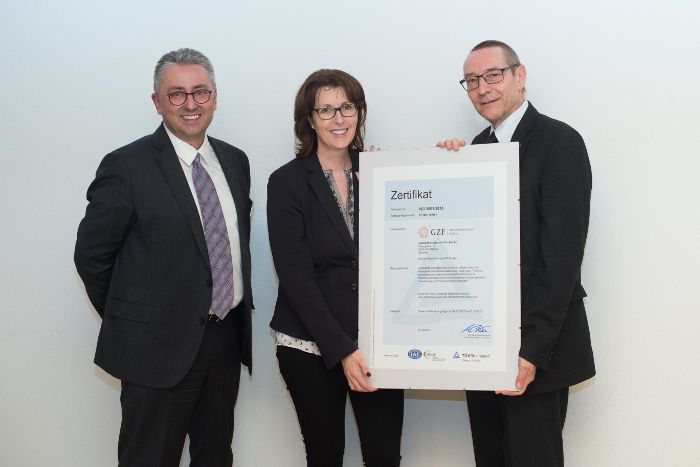 GZF mit erfolgreicher Gesamtzertifizierung nach ISO 9001:2015