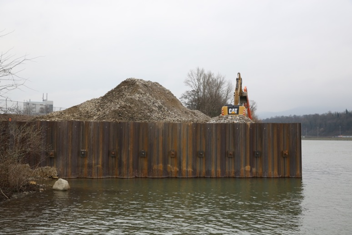 Baufortschritt der Sanierung von Perimeter 1/3-Nordwest