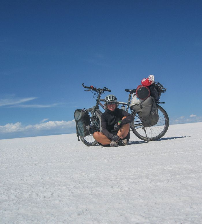"Als Frau allein mit dem Fahrrad um die Welt“