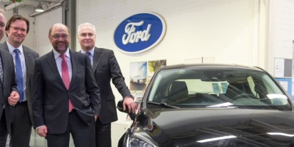 SPD-Kanzlerkandidat Schulz zu Gast bei den Kölner Ford-Werken