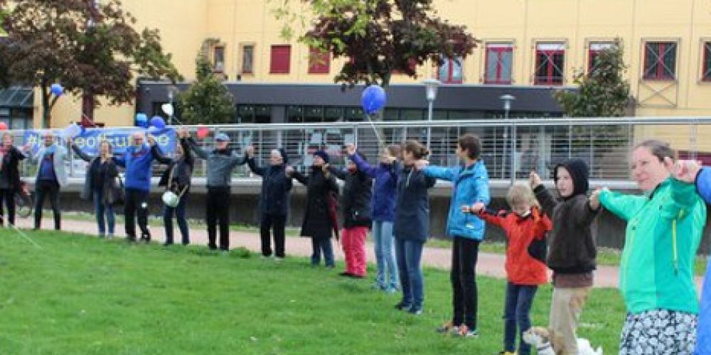 Pulse of Europe auf der Dreiländerbrücke Weil-Friedlingen