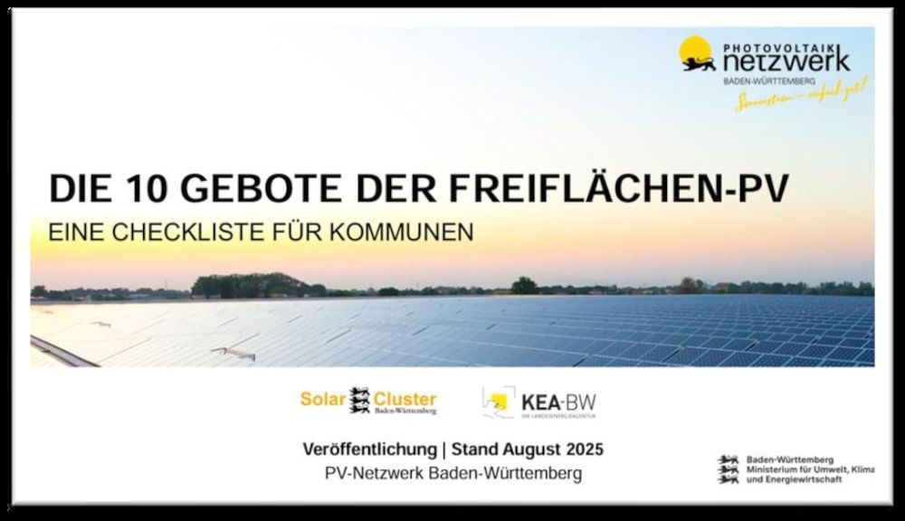Solarparks: Planungshilfe für Kommunen aktualisiert