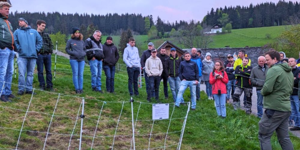 Großer Weideabend in St. Märgen: Technik im Zaunbau