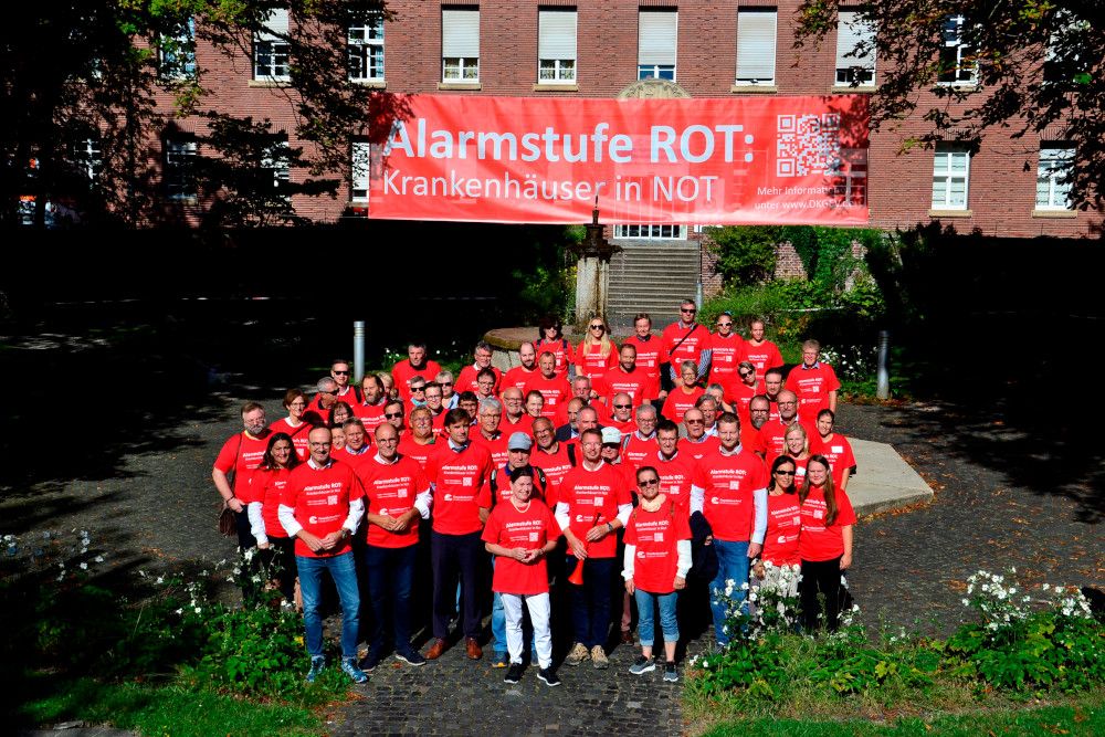 Krankenhäuser sehen rot