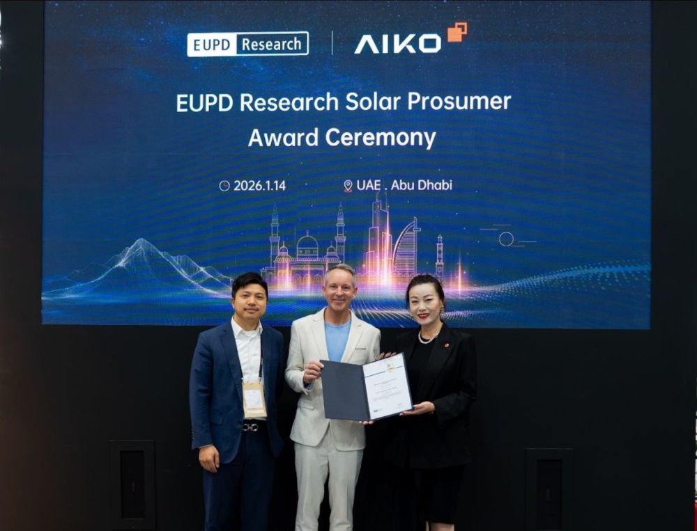 AIKO erhält EUPD Research Solar Prosumer Award
