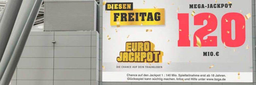 Freitag: 120 Millionen bei Eurojackpot