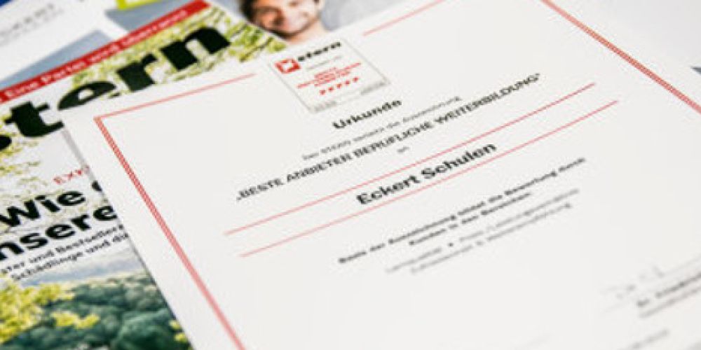 Neues Ranking des Magazins "Stern": Eckert Schulen sind Deutschlands bester Weiterbildungsanbieter