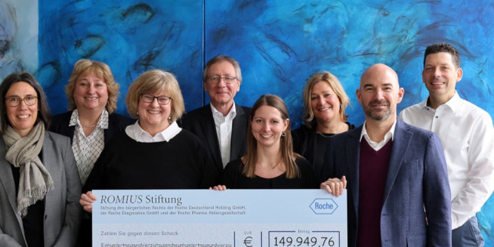 Roche-Mitarbeitende spenden über 74.000 Euro und Roche verdoppelt