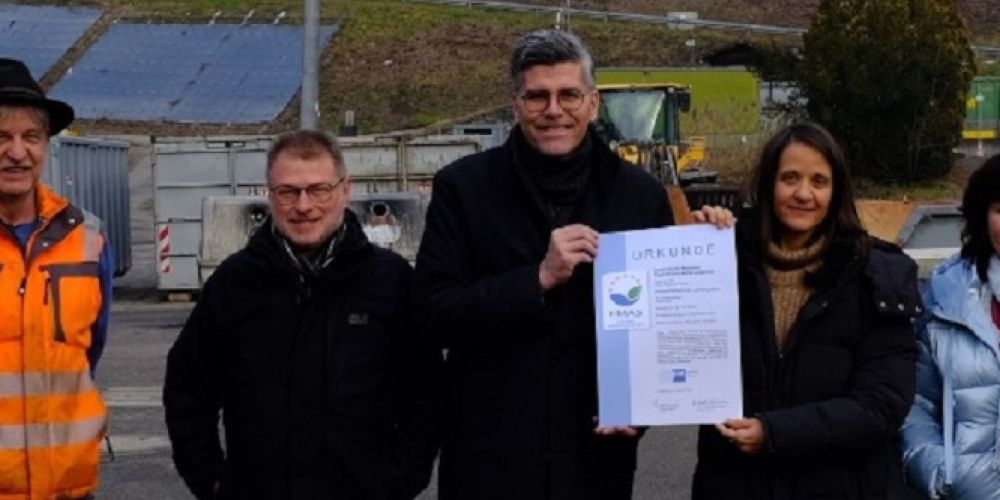 Deponie Lachengraben erhält erneut EU-Zertifikat für Umweltmanagement
