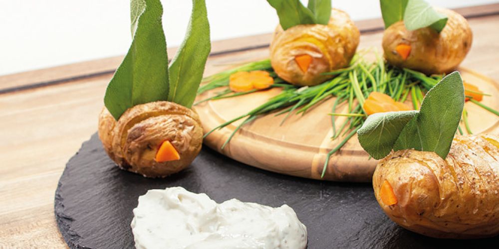 Putzige Kartoffel-Hasen zum Osterfest
