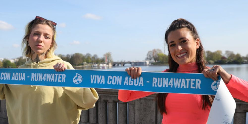 Viva Con Agua - Imke Salander und Jolle motivieren Hamburger zum Treppenlaufen & Spenden