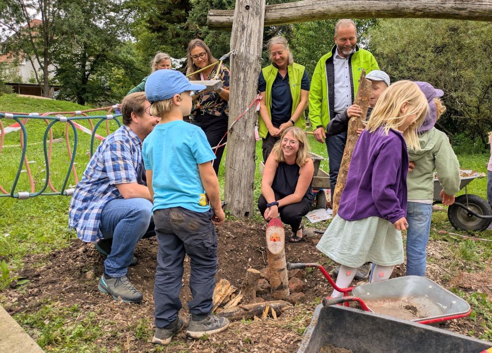 Chantal Kopf besucht Kita Wonnhalde